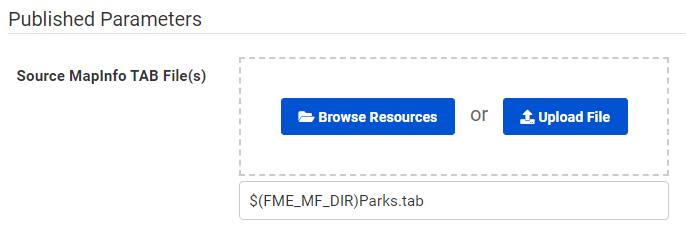 Providing a source MapInfo TAB file